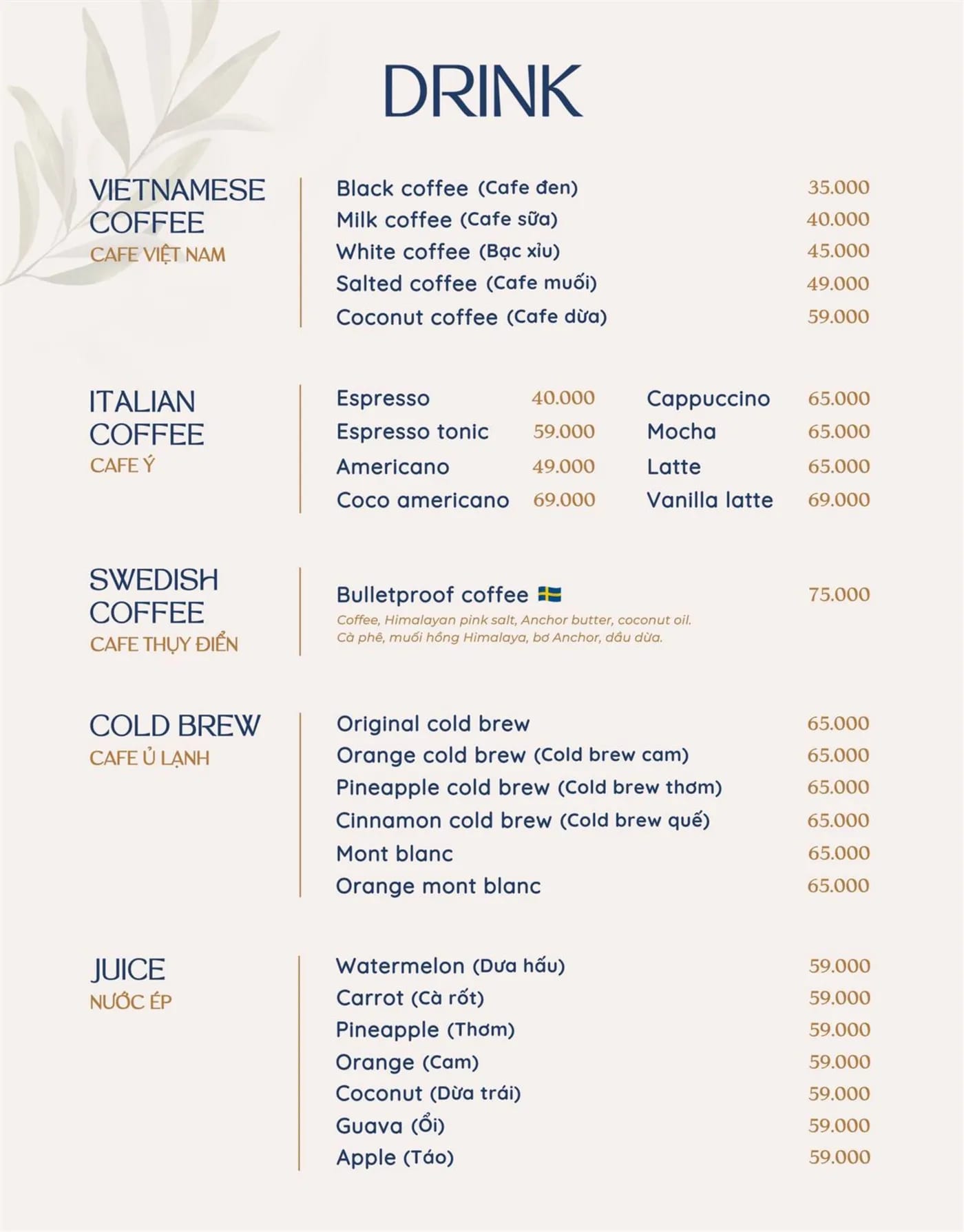 Menu page 16